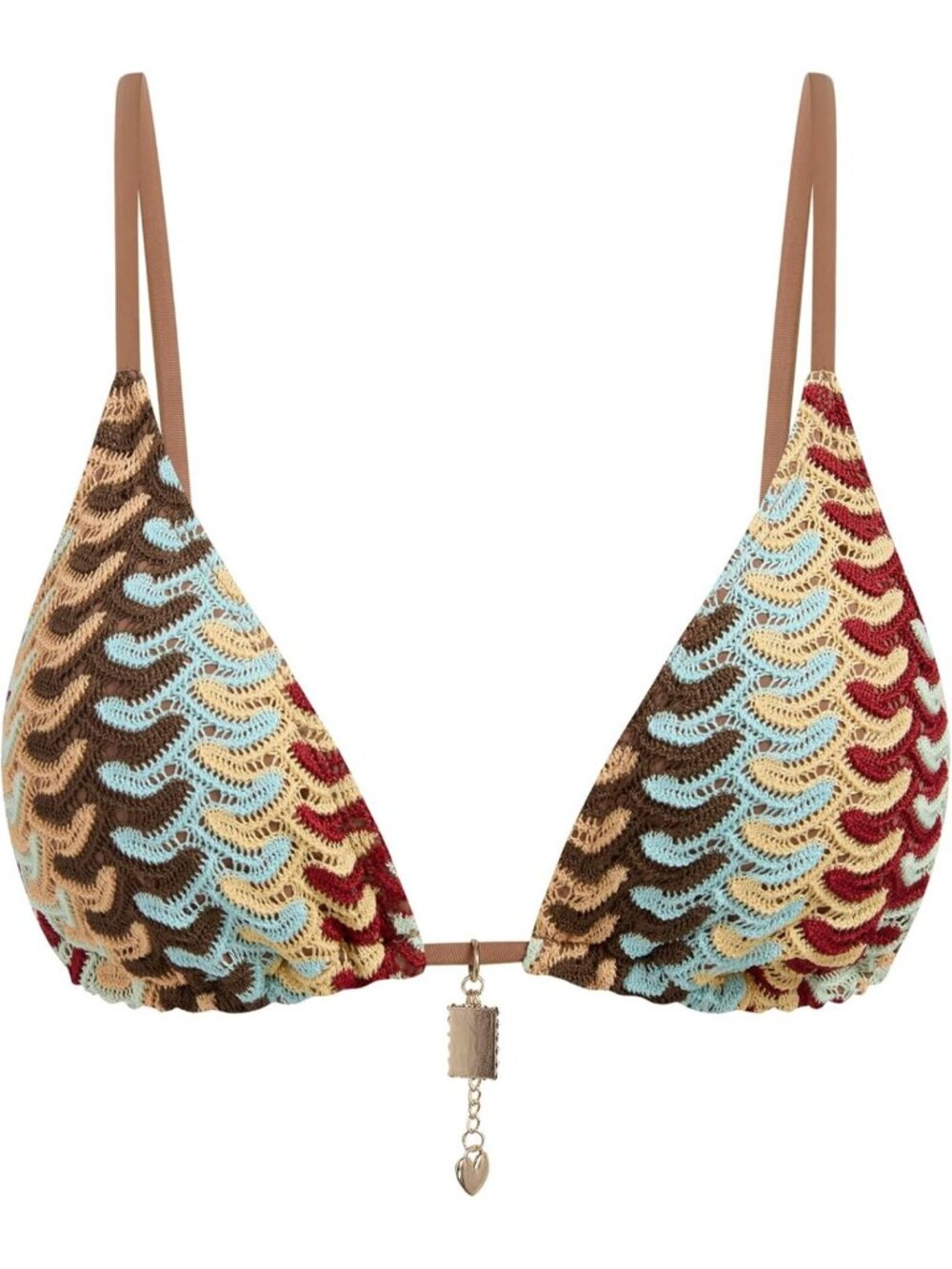 Stylish Striped Crochet Bikini Top for Women - Push Up Swimwear Essential